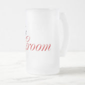 Der Bräutigam (rot) Mattglas Bierglas (VorderseiteRechts)