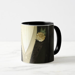 Der Bräutigam "seine" (Elfenbein) Hochzeit Tasse