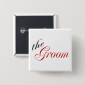 Der Bräutigam (Skript-Rot) Button (Vorne & Hinten)