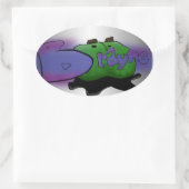 Der Brayne-Aufkleber Ovaler Aufkleber (Tasche)