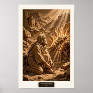 Der brennende Busch — Skulpturposter der Schrift Poster