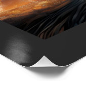 Der brennende Mensch in das Unbekannte Poster (Ecke)