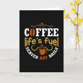 Der Brennstoff des Kaffeelebens Karte (Gelbe Blume)