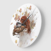 Der Bretagne-Spaniel-Tal-Tal Große Wanduhr (Winkel)