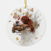 Der Bretagne-Spaniel-Tal-Tal Keramik Ornament (Vorne)