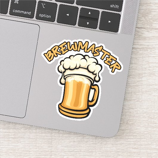 Der Brewmaster braucht eine Bier-Tasse Aufkleber (Detail)