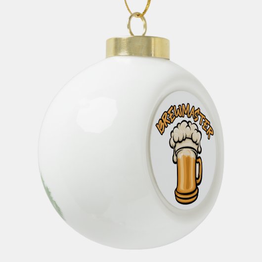 Der Brewmaster braucht eine Bier-Tasse Keramik Kugel-Ornament (Links)