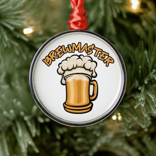 Der Brewmaster braucht eine Bier-Tasse Ornament Aus Metall (Baum)