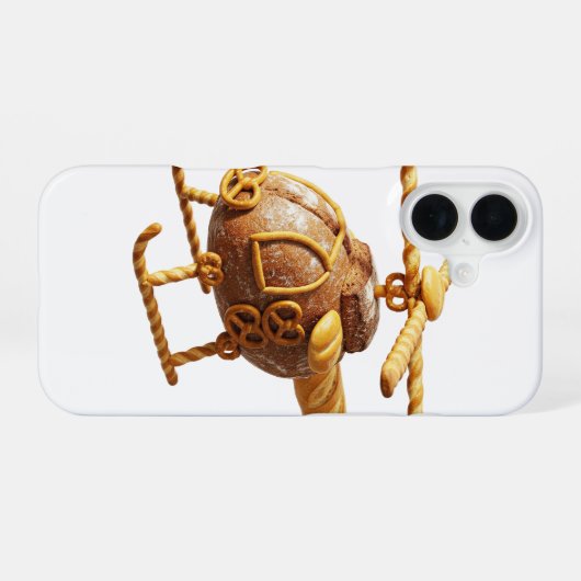 Der Brezel-Copter: Brot-Hubschrauber-Esskunst iPhone 16 Hülle (Rückseite (Horizontal))