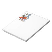 Der Brief K, INITIAL, Toadstools, Gnome, Ladybug Notizblock (Rotiert)