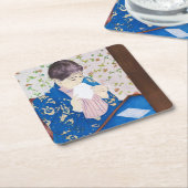 Der Brief, Mary Cassatt Rechteckiger Pappuntersetzer (angewinkelt)