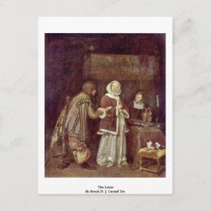 Der Brief von Borch D. J. Gerard Ter Postkarte
