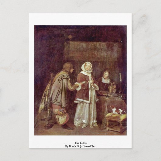 Der Brief von Borch D. J. Gerard Ter Postkarte (Vorderseite)