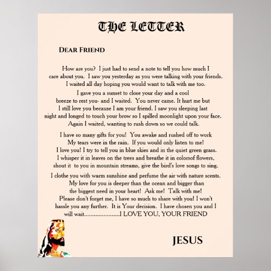 DER BRIEF VON JESUS POSTER (Vorne)
