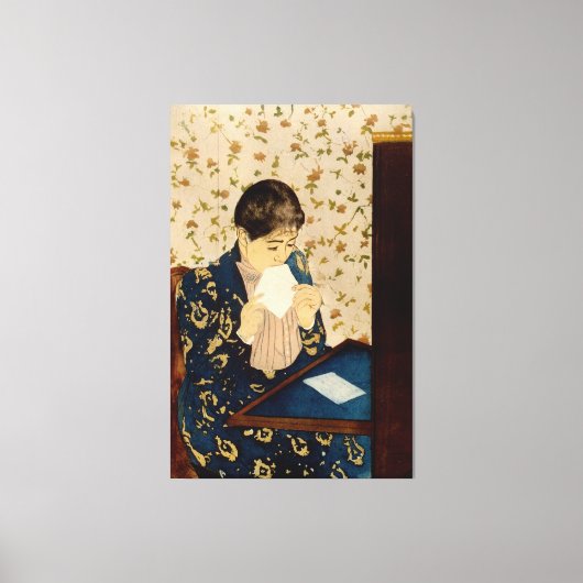 Der Brief von Mary Cassatt (ca. 1891) Leinwanddruck (Vorderseite)