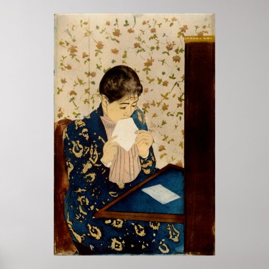Der Brief von Mary Cassatt (ca. 1891) Poster (Vorne)