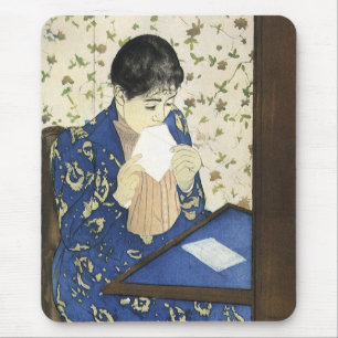 Der Brief von Mary Cassatt, Vintage-Impressionismu Mousepad