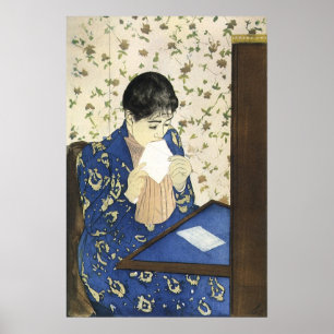 Der Brief von Mary Cassatt, Vintager Impressionism Poster