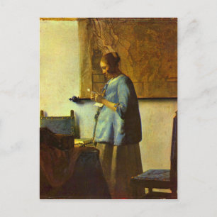 Der Briefleser von Johannes Vermeer Postkarte