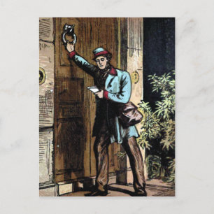 "Der Briefträger" Vintage-Illustration Postkarte