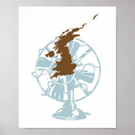 Der britische Brexit trifft das Fanplakat Poster