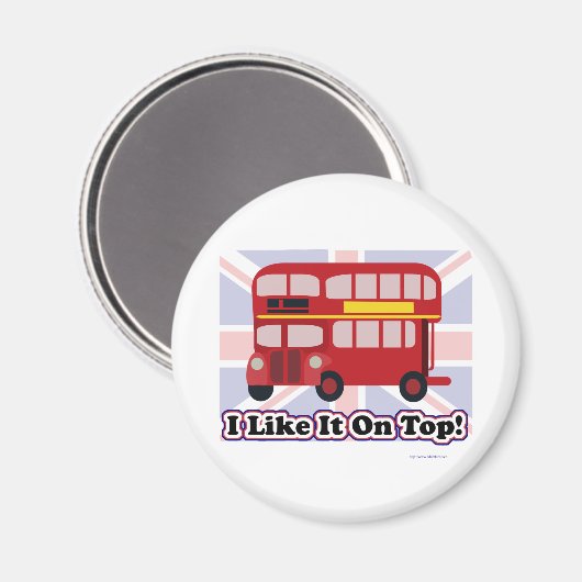 Der britische Bus verdoppelt Decker Spaß Magnet (Vorderseite/Rückseite)