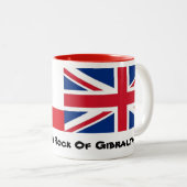 Der britische Felsen des Gibraltar-Tassen-Entwurfs Zweifarbige Tasse (VorderseiteRechts)