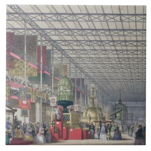 Der britische Nave der großen Ausstellung, 1851 Fliese (Vorderseite)