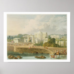Der britische Sitz in Hyderabad im Jahre 1813, von Poster