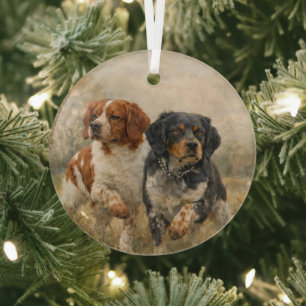 Der Brittany Spaniel  Ornament Aus Glas
