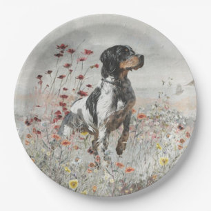 Der Brittany Spaniel  Pappteller