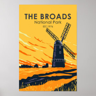 Der Broads Nationalpark England Vintag Poster