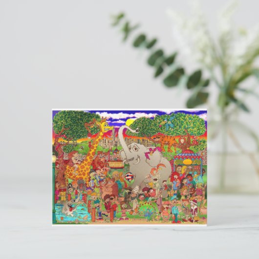 Der Bronx-Zoo wird ungezähmt Postkarte (Stehend Vorderseite)