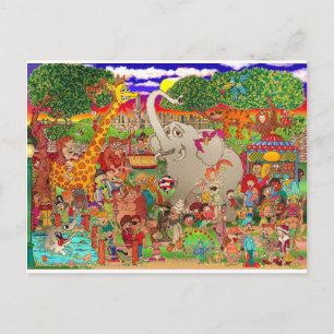 Der Bronx-Zoo wird ungezähmt Postkarte
