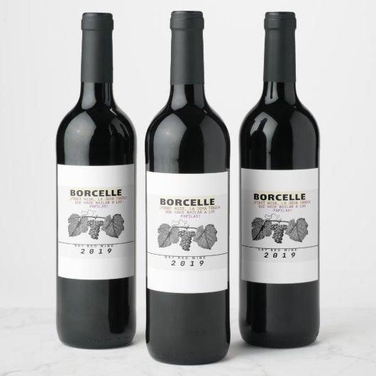 Der Brot Weinetikett (Flaschen)