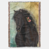 DER BROWN FRIESIAN ~ Throw Blanket Decke (Vorderseite Vertikal)