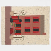Der Brownstone mit gepolsterten Baumkronen und Fle Fleecedecke (Vorderseite (Horizontal))