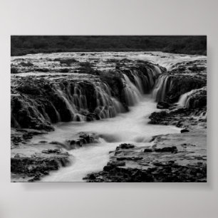 Der Bruararfoss-Wasserfall in Island Poster