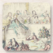 Der Bruch des Eheversprechens - Cartoonhand färbte Getränkeuntersetzer (Vorderseite)