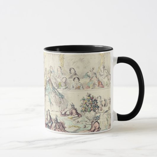 Der Bruch des Eheversprechens - Cartoonhand färbte Tasse (Rechts)