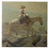 Der Brückenweg, die weißen Berge (Winslow Homer) Fliese (Vorderseite)