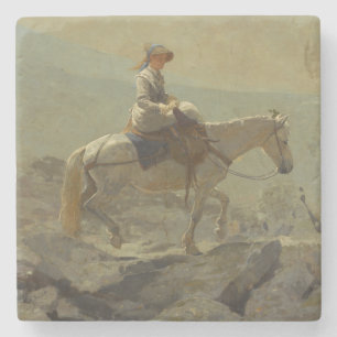 Der Brückenweg, die weißen Berge (Winslow Homer) Steinuntersetzer