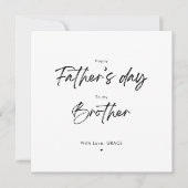 Der Bruder des einfachen glücklichen Vaters Karte (Vorderseite)