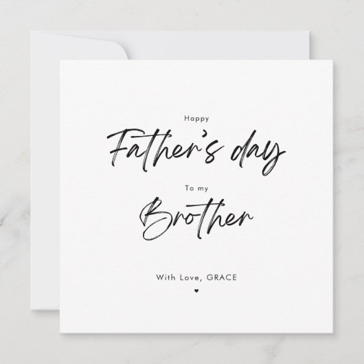 Der Bruder des einfachen glücklichen Vaters Karte (Vorderseite)