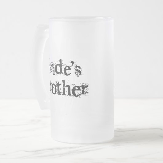 Der Bruder-Schwarz-Text der Braut Mattglas Bierglas (Vorderseite Links)