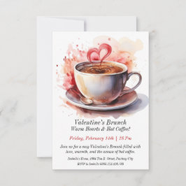 Der Brunch des individuell anpassbaren Valentins - Einladung