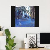 Der Brunnen der drei Delphine Poster (Heimbüro)