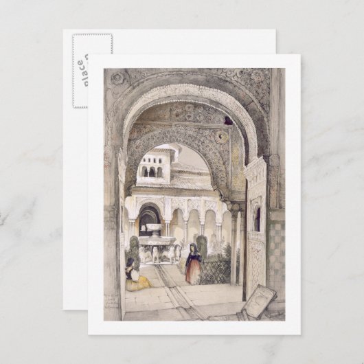 Der Brunnen der Löwen aus der Halle der Ab Postkarte (Vorne/Hinten)