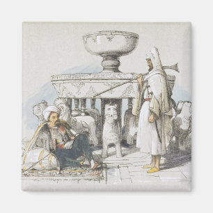 Der Brunnen der Löwen, Vignette von "Skizzen" Magnet
