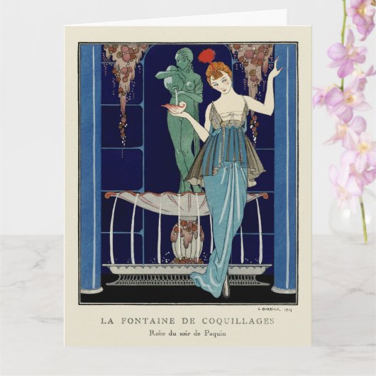 Der Brunnen der Muschel von George Barbier Karte (Orchidee)